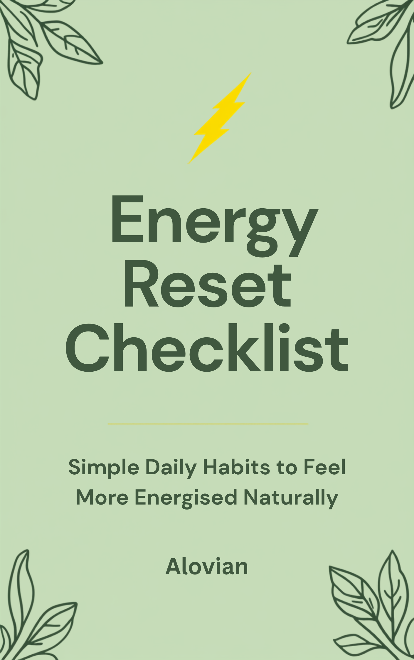 Energy Reset Checklist